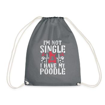 Poodle Gifts - Turnbeutel - Grau - Vorne