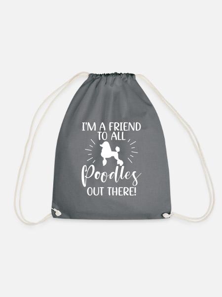 Poodle Gifts - Turnbeutel - Grau