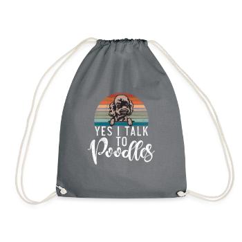 Poodle Gifts - Turnbeutel - Grau - Vorne