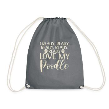 Cadeaux Caniche - Sac de sport léger - gris - Devant