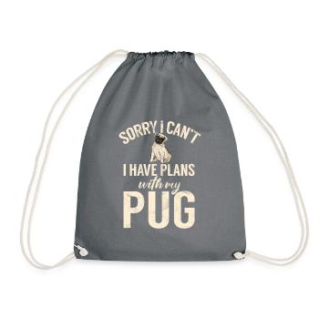 Pug Gifts for Pug Lovers - Turnbeutel - Grau - Vorne