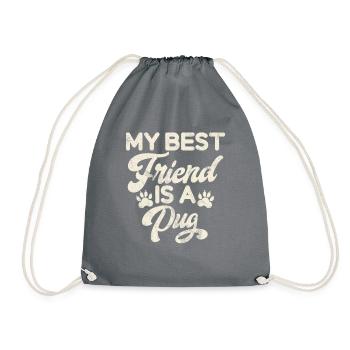 Pug Gifts for Pug Lovers - Turnbeutel - Grau - Vorne