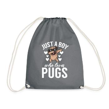 Pug Gifts for Pug Lovers - Turnbeutel - Grau - Vorne