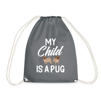 Pug Gifts for Pug Lovers - Turnbeutel - Grau - Vorne