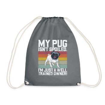 Pug Gifts for Pug Lovers - Turnbeutel - Grau - Vorne