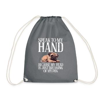 Pug Gifts for Pug Lovers - Turnbeutel - Grau - Vorne