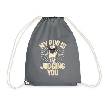 Pug Gifts for Pug Lovers - Turnbeutel - Grau - Vorne