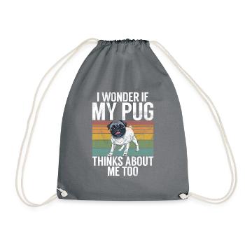 Pug Gifts for Pug Lovers - Turnbeutel - Grau - Vorne