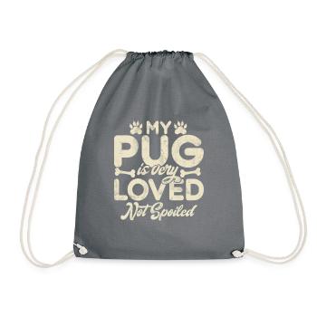 Pug Gifts for Pug Lovers - Turnbeutel - Grau - Vorne