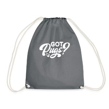 Pug Gifts for Pug Lovers - Drawstring Bag - grey - Front