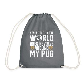 Pug Gifts for Pug Lovers - Turnbeutel - Grau - Vorne