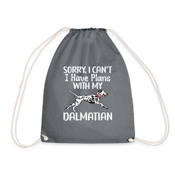 Gifts for Dalmatian Lovers - Drawstring Bag - grey - Front