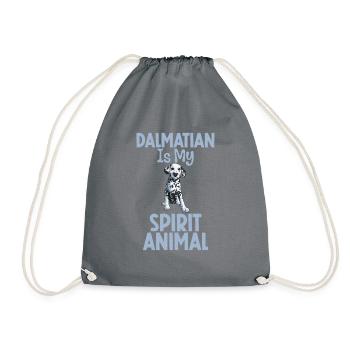 Gifts for Dalmatian Lovers - Drawstring Bag - grey - Front