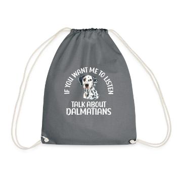 Gifts for Dalmatian Lovers - Drawstring Bag - grey - Front