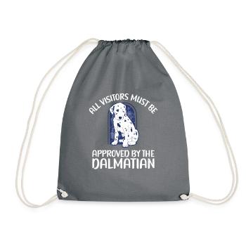 Gifts for Dalmatian Lovers - Drawstring Bag - grey - Front
