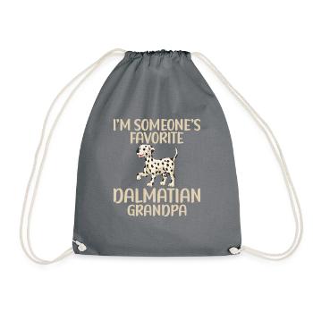 Gifts for Dalmatian Lovers - Drawstring Bag - grey - Front