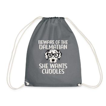 Gifts for Dalmatian Lovers - Drawstring Bag - grey - Front