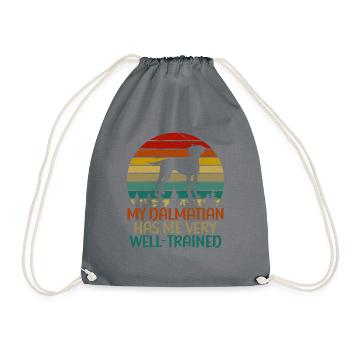 Gifts for Dalmatian Lovers - Drawstring Bag - grey - Front