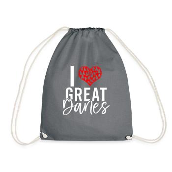 Great Dane Gifts - Turnbeutel - Grau - Vorne