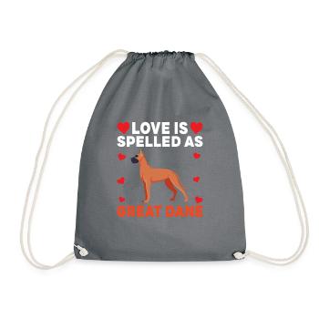 Great Dane Gifts - Turnbeutel - Grau - Vorne