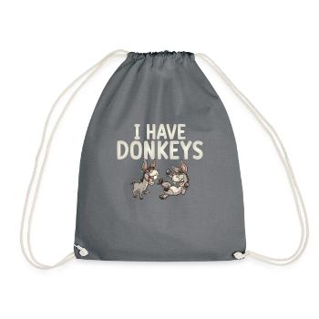 Donkey Lover Gifts - Turnbeutel - Grau - Vorne