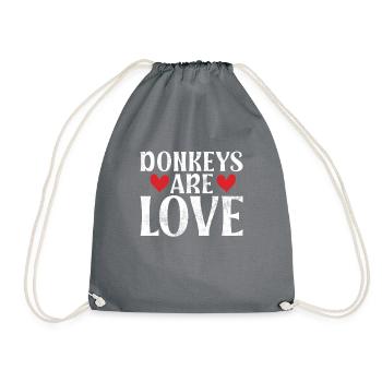 Cadeaux d’amoureux de l’âne - Sac de sport léger - gris - Devant