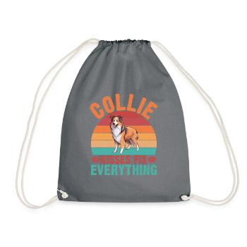 Collie Gifts - Turnbeutel - Grau - Vorne