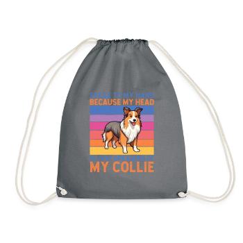 Cadeaux Collie - Sac de sport léger - gris - Devant