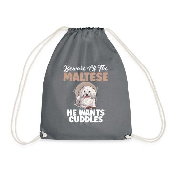Cadeaux de propriétaire maltais - Sac de sport léger - gris - Devant