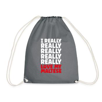 Cadeaux de propriétaire maltais - Sac de sport léger - gris - Devant