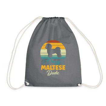 Cadeaux de propriétaire maltais - Sac de sport léger - gris - Devant