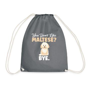 Maltese Owner Gifts - Drawstring Bag - grey - Front