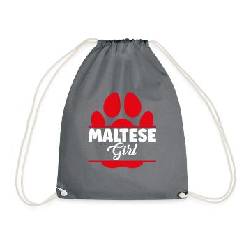 Cadeaux de propriétaire maltais - Sac de sport léger - gris - Devant