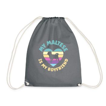 Cadeaux de propriétaire maltais - Sac de sport léger - gris - Devant