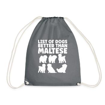 Cadeaux de propriétaire maltais - Sac de sport léger - gris - Devant