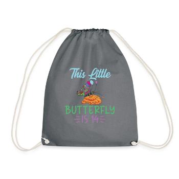 Butterfly Lover Gifts - Drawstring Bag - grey - Front