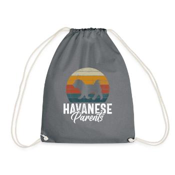 Cadeaux pour les amoureux des chiens bichons havanais - Sac de sport léger - gris - Devant