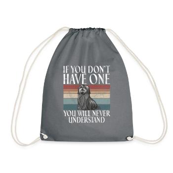 Cadeaux pour les amoureux des chiens bichons havanais - Sac de sport léger - gris - Devant