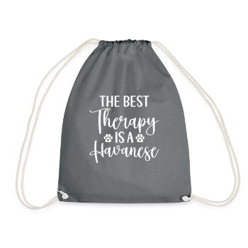 Cadeaux pour les amoureux des chiens bichons havanais - Sac de sport léger - gris - Devant
