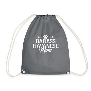 Gifts for Havanese Dog Lovers - Drawstring Bag - grey - Front