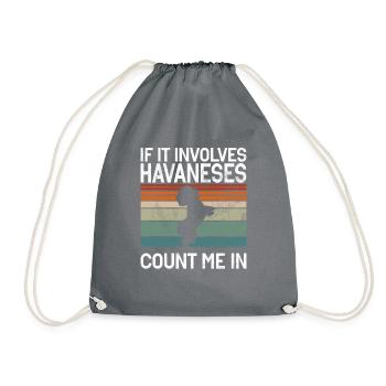 Cadeaux pour les amoureux des chiens bichons havanais - Sac de sport léger - gris - Devant