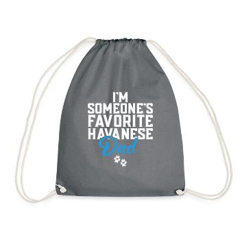 Gifts for Havanese Dog Lovers - Drawstring Bag - grey - Front