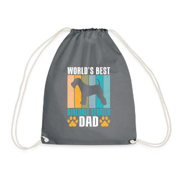 Airedale Terrier Gifts - Turnbeutel - Grau - Vorne