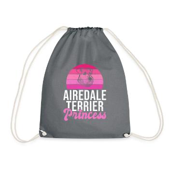 Airedale Terrier Gifts - Turnbeutel - Grau - Vorne
