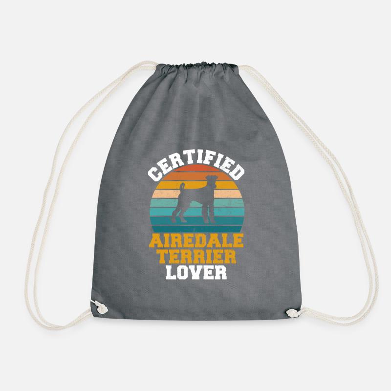 Airedale Terrier Gifts - Turnbeutel - Grau