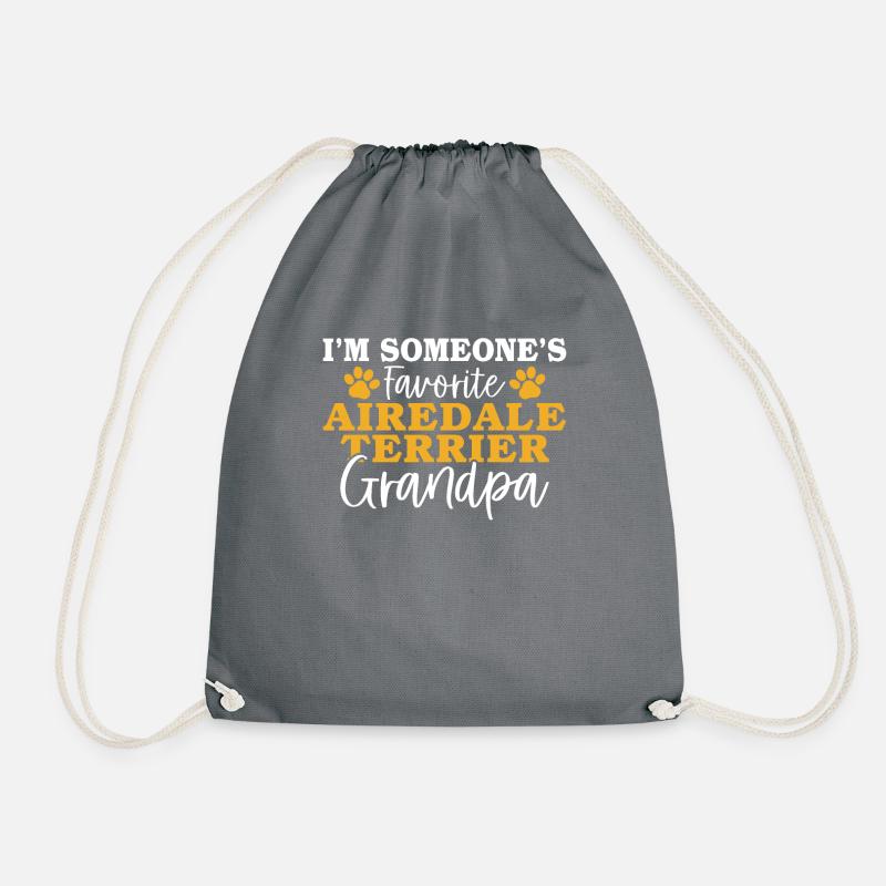 Airedale Terrier Gifts - Turnbeutel - Grau