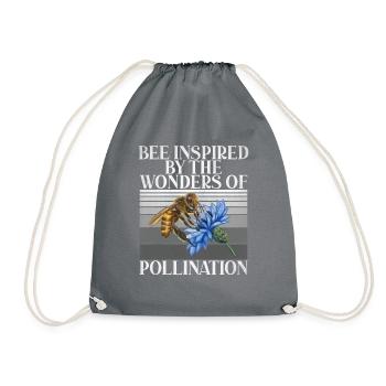 Bee Gifts - Drawstring Bag - grey - Front