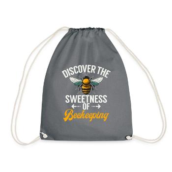 Bee Gifts - Drawstring Bag - grey - Front