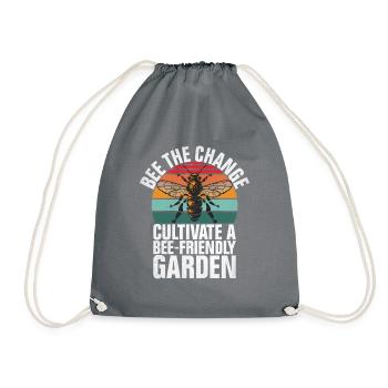 Bee Gifts - Drawstring Bag - grey - Front