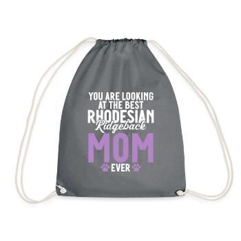 Rhodesian Ridgeback Gifts - Drawstring Bag - grey - Front